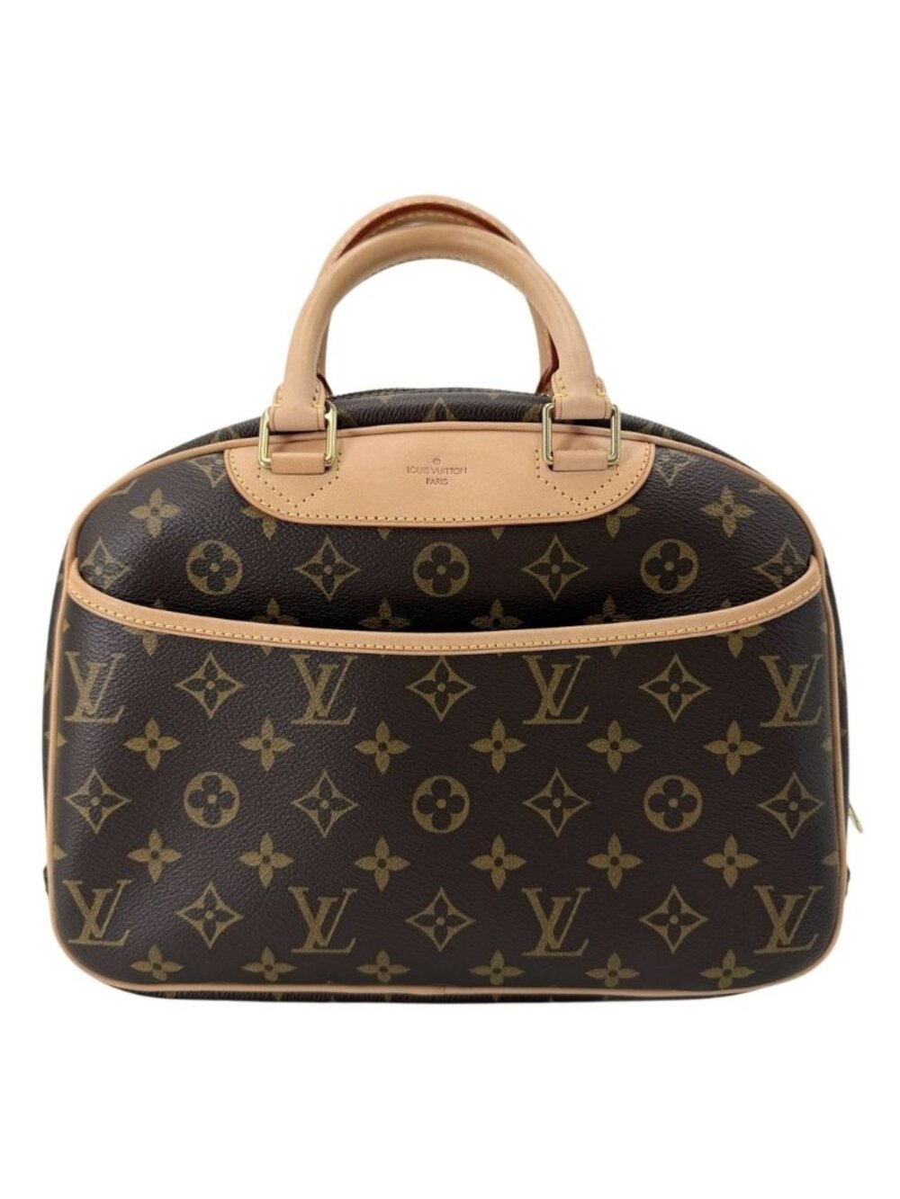 Louis Vuitton Handbag Monogram Trouville Brown Gold